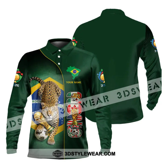 Unisex Shirt - Custom Brasil World Cup 2026 3D Shirt style option 4