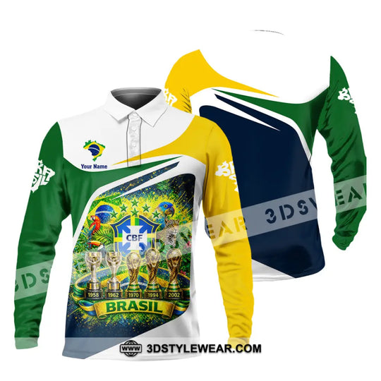 Unisex Shirt - Custom Brasil World Cup 2026 3D Shirt style option 4