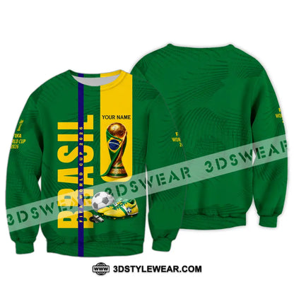 Unisex Shirt - Custom Brasil World Cup 2026 3D Shirt Long Sleeve / S T-shirt