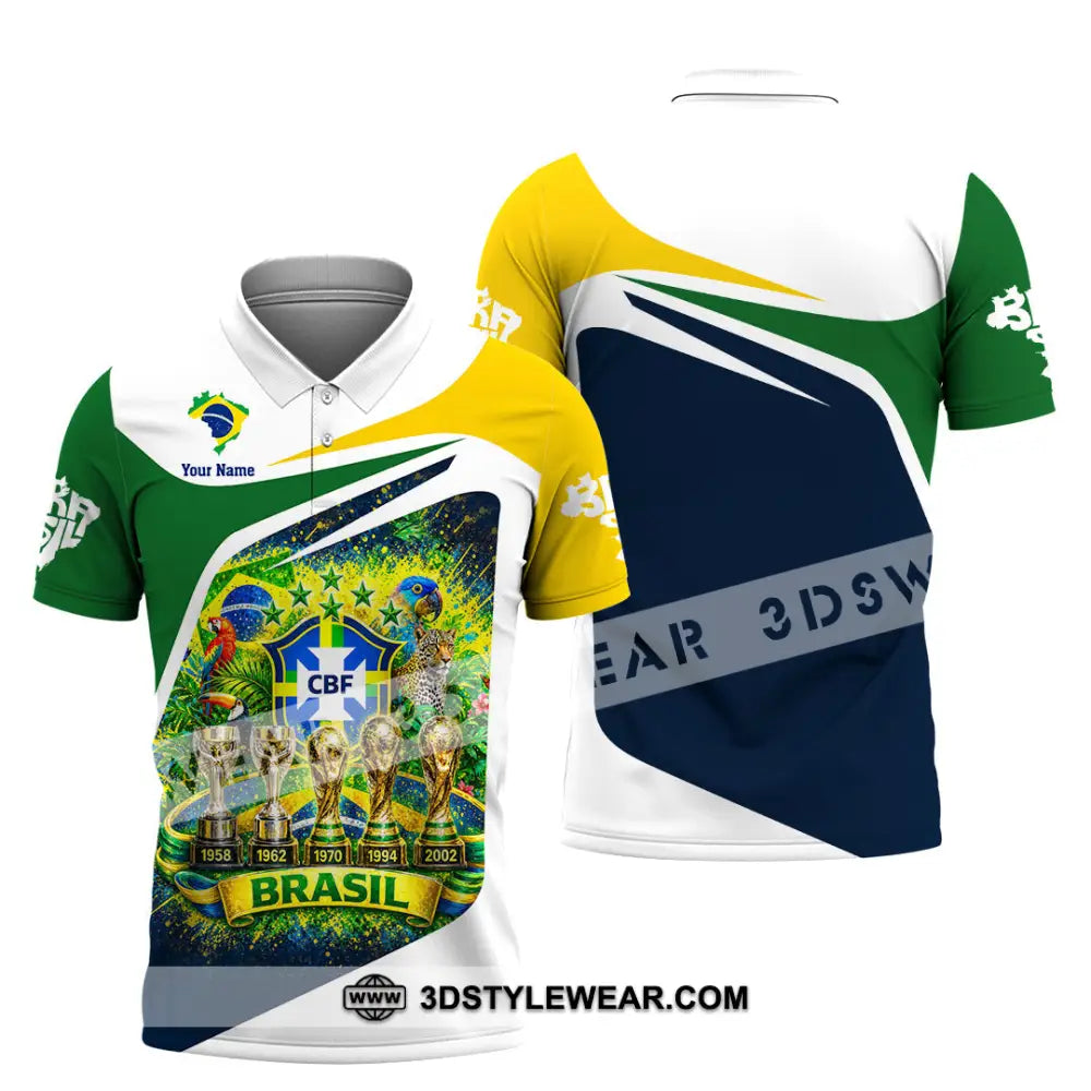 Unisex Shirt - Custom Brasil World Cup 2026 3D Shirt - Polo Shirt / S - T-shirt