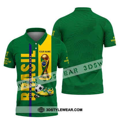 Unisex Shirt - Custom Brasil World Cup 2026 3D Shirt Polo Shirt / S T-shirt