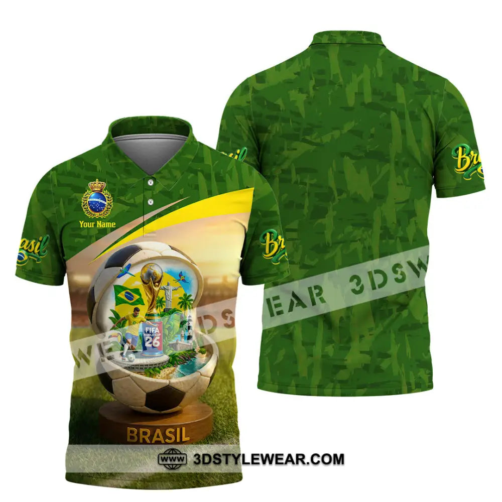 Unisex Shirt - Custom Brasil World Cup 2026 3D Shirt Polo Shirt / S T-shirt