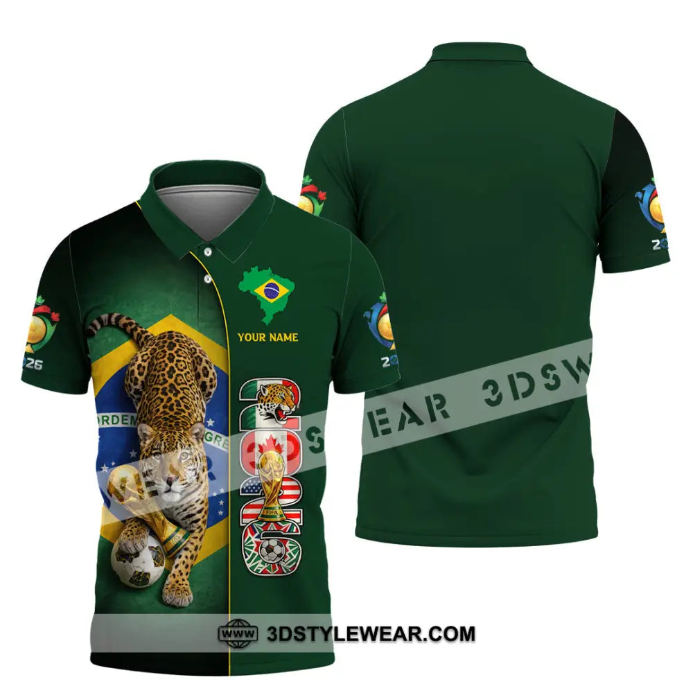 Unisex Shirt - Custom Brasil World Cup 2026 3D Shirt Polo Shirt / S T-shirt