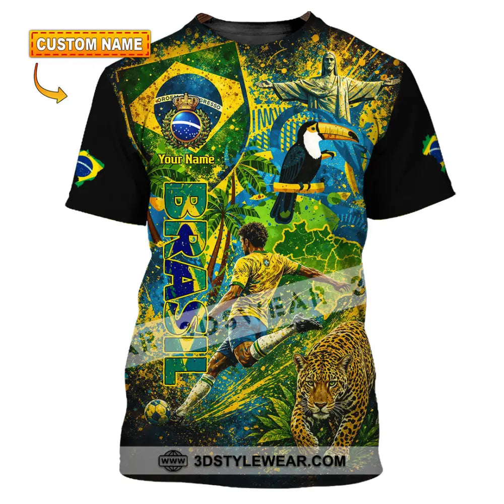Unisex Shirt - Custom Brasil World Cup 2026 3D Shirt - T-shirt