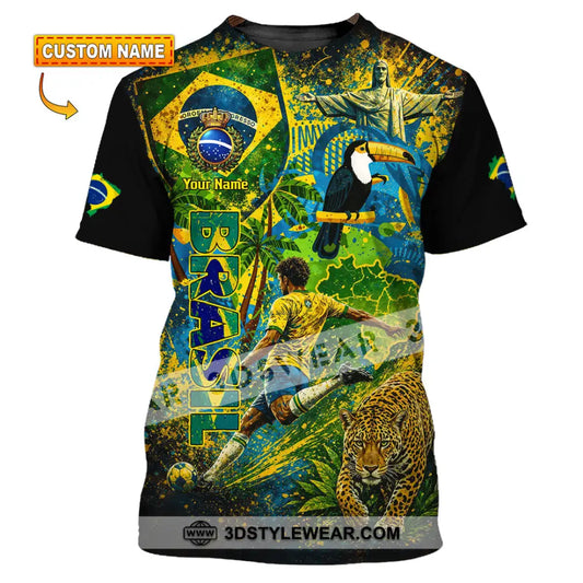 Unisex Shirt - Custom Brasil World Cup 2026 3D Shirt - T-shirt