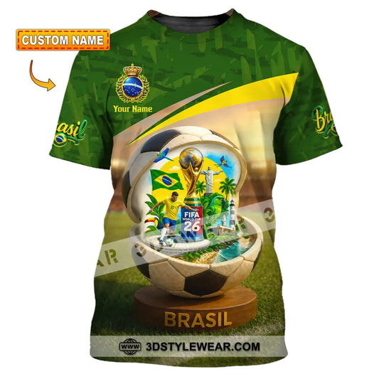 Unisex Shirt - Custom Brasil World Cup 2026 3D Shirt T-shirt