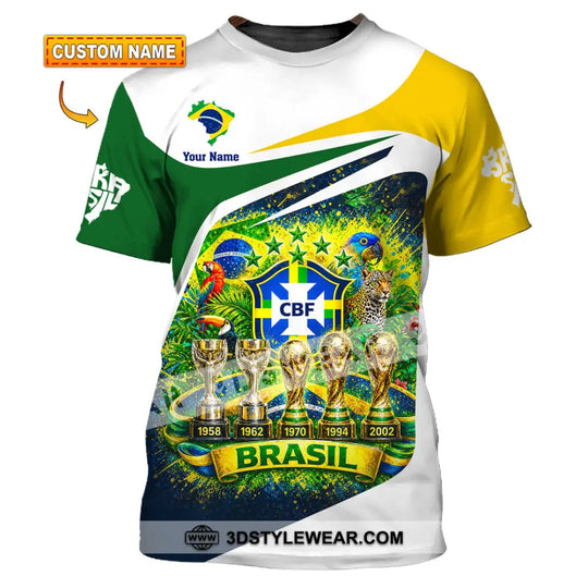 Unisex Shirt - Custom Brasil World Cup 2026 3D Shirt style option 1