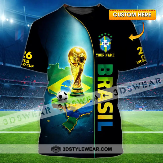 Unisex Shirt - Custom Brasil World Cup 2026 3D Shirt - T-shirt