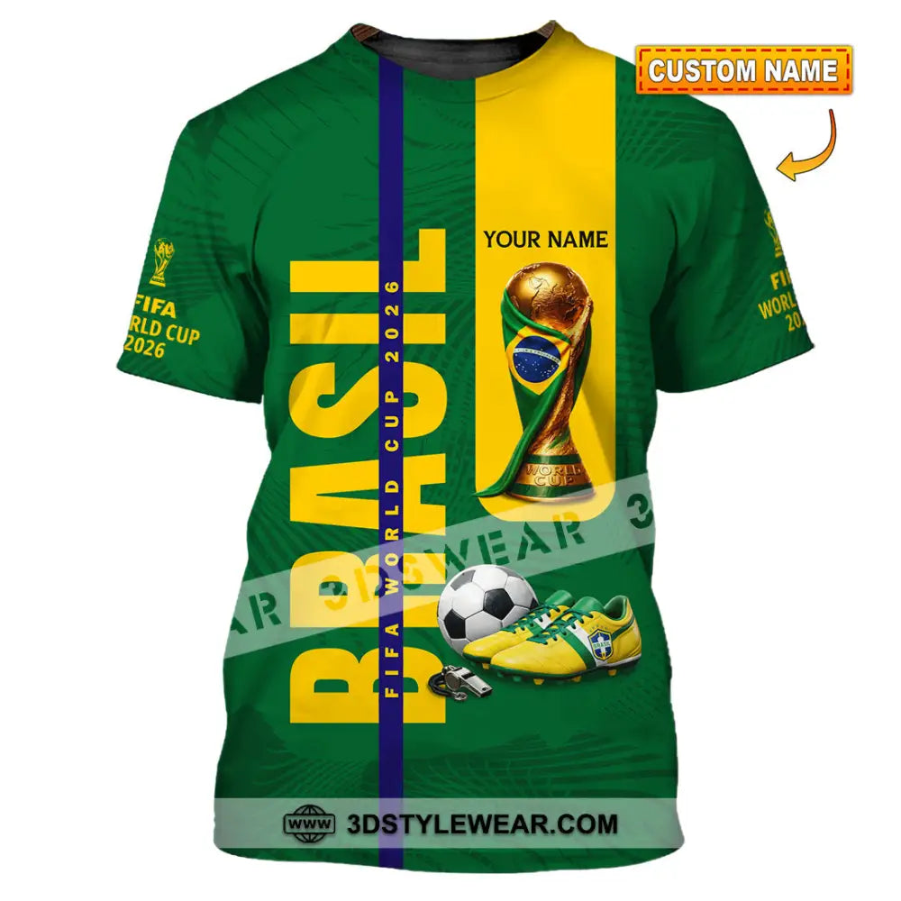 Unisex Shirt - Custom Brasil World Cup 2026 3D Shirt T-shirt