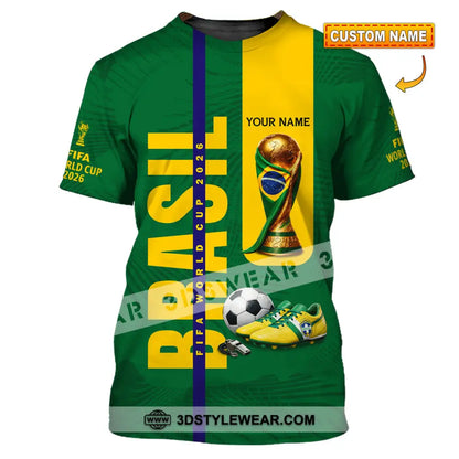 Unisex Shirt - Custom Brasil World Cup 2026 3D Shirt T-shirt