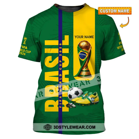 Unisex Shirt - Custom Brasil World Cup 2026 3D Shirt T-shirt