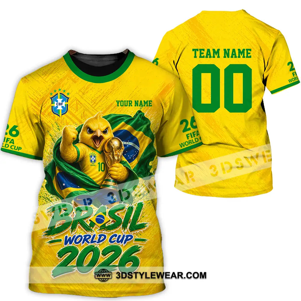 Unisex Shirt - Custom Brasil World Cup 2026 3D Shirt - T-Shirt / S - T-shirt