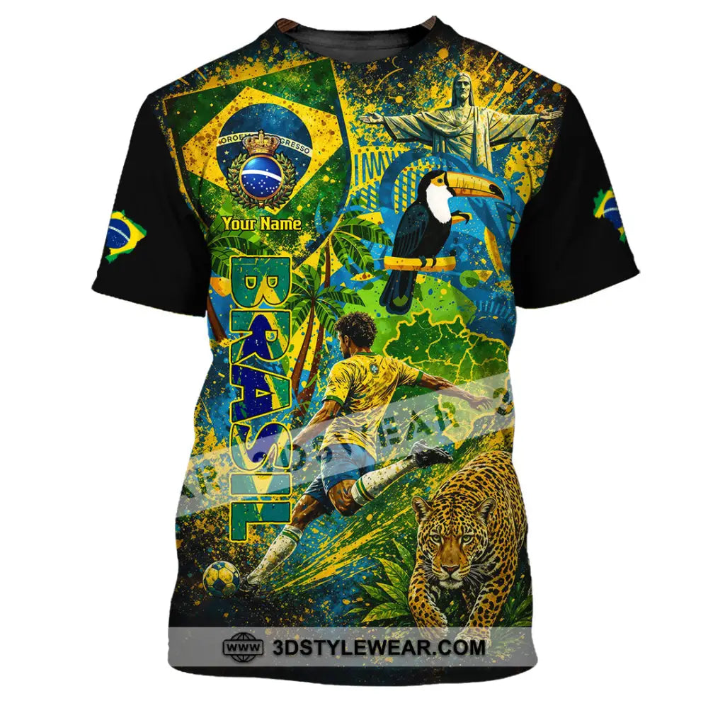 Unisex Shirt - Custom Brasil World Cup 2026 3D Shirt - T-Shirt / S - T-shirt