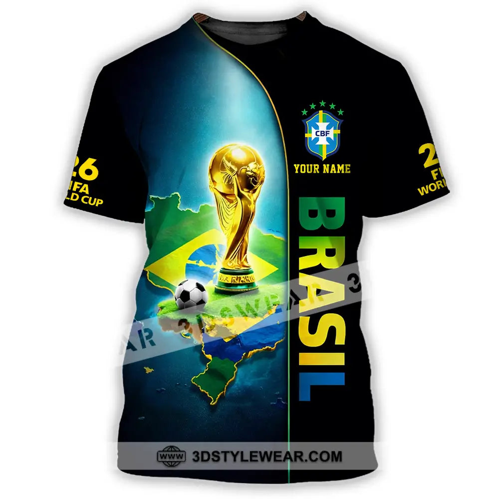 Unisex Shirt - Custom Brasil World Cup 2026 3D Shirt - T-Shirt / S - T-shirt
