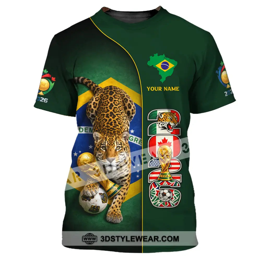 Unisex Shirt - Custom Brasil World Cup 2026 3D Shirt T-Shirt / S T-shirt