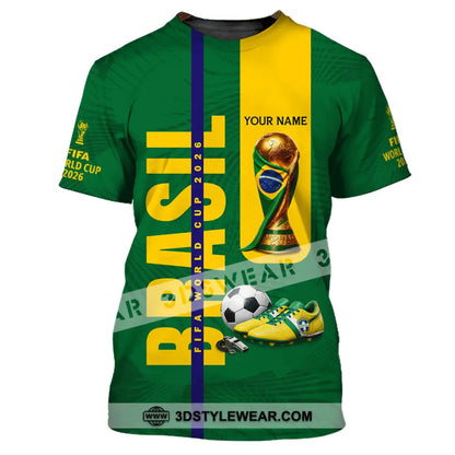 Unisex Shirt - Custom Brasil World Cup 2026 3D Shirt T-Shirt / S T-shirt