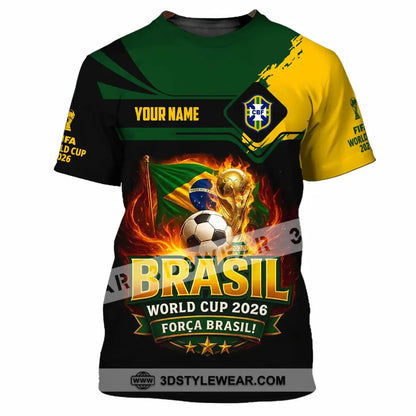 Unisex Shirt - Custom Brasil World Cup 2026 3D Shirt - T-Shirt / S - T-shirt