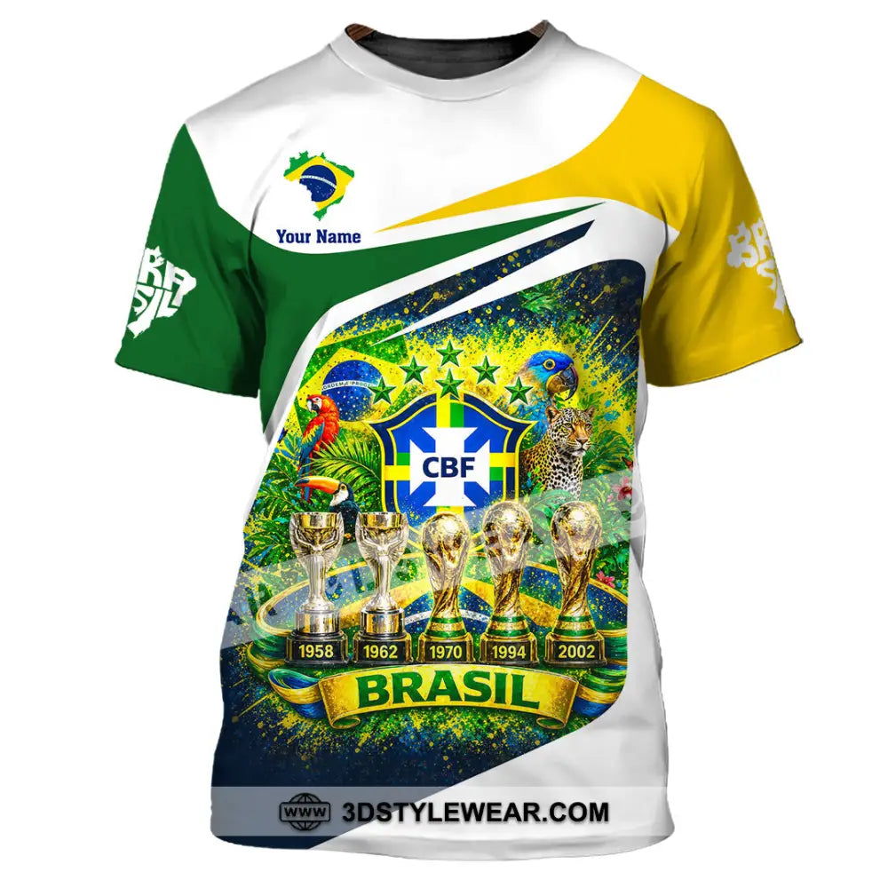 Unisex Shirt - Custom Brasil World Cup 2026 3D Shirt - T-Shirt / S - T-shirt