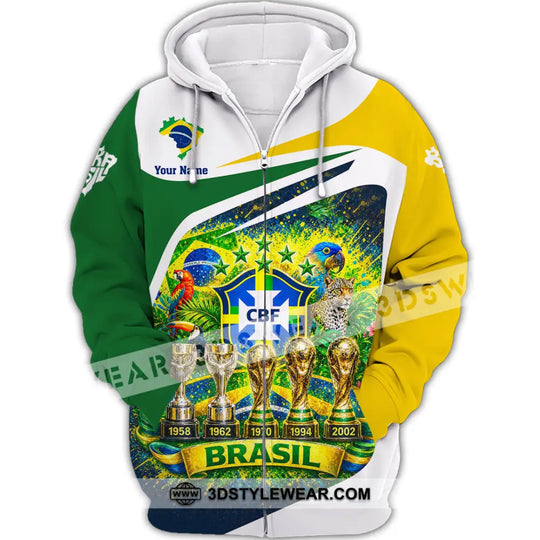 Unisex Shirt - Custom Brasil World Cup 2026 3D Shirt style option 3