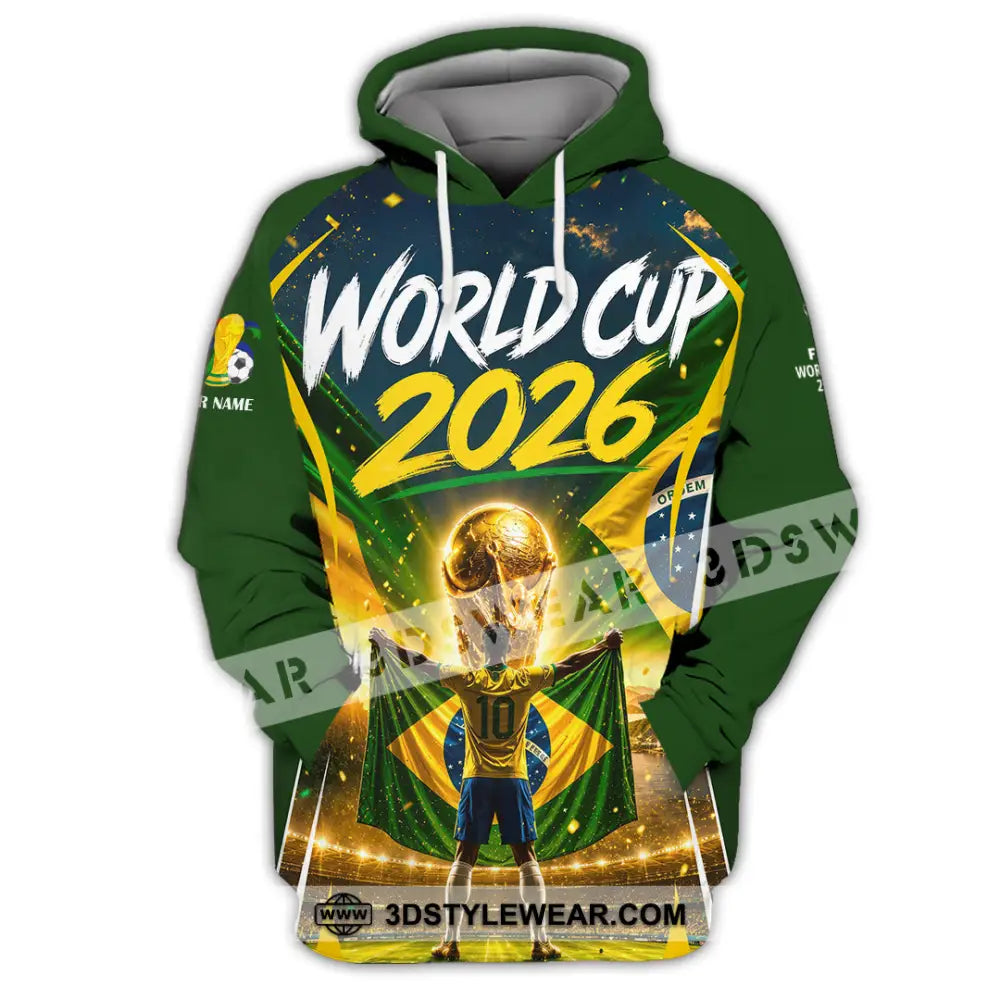 Unisex Shirt - Custom Brasil World Cup 2026 Shirt - Hoodie / S - T-shirt