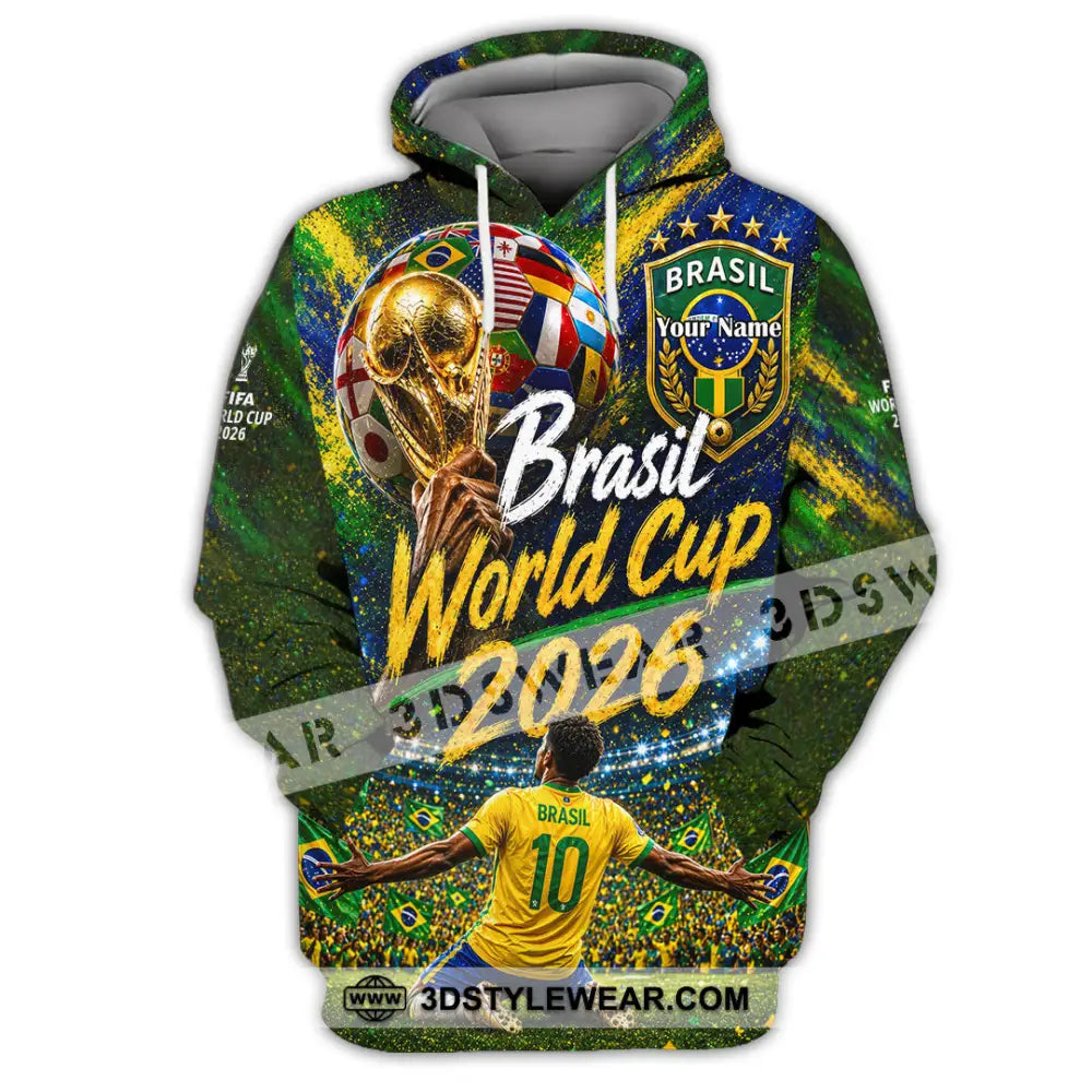 Unisex Shirt - Custom Brasil World Cup 2026 Shirt - Hoodie / S - T-shirt