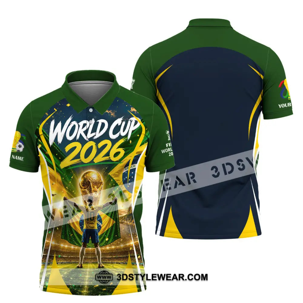 Unisex Shirt - Custom Brasil World Cup 2026 Shirt - Polo Shirt / S - T-shirt