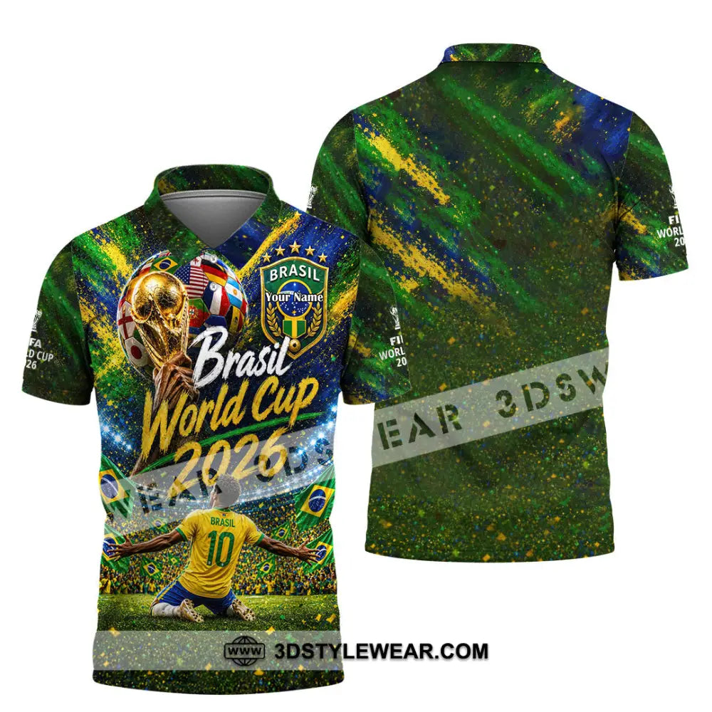Unisex Shirt - Custom Brasil World Cup 2026 Shirt - Polo Shirt / S - T-shirt