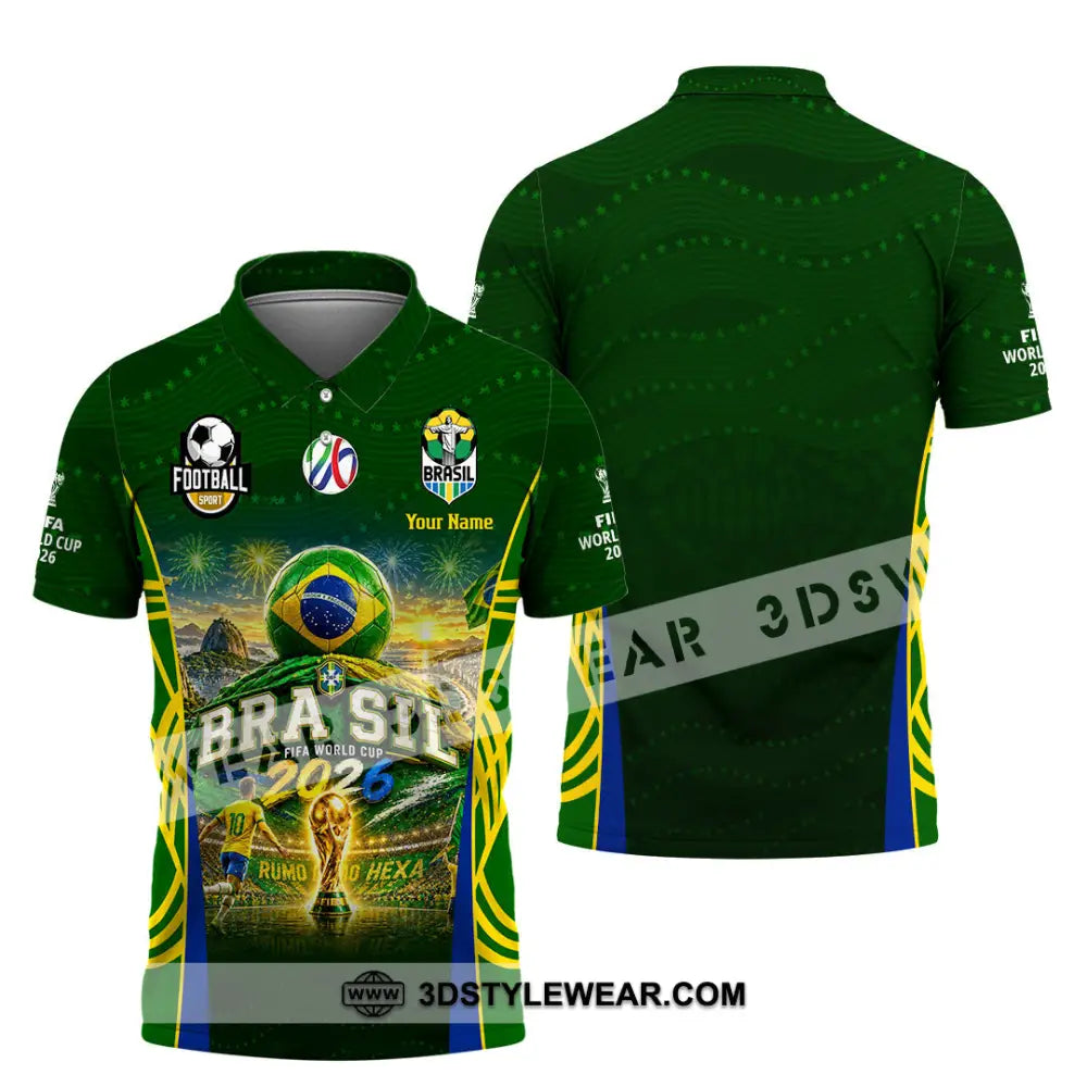 Unisex Shirt - Custom Brasil World Cup 2026 Shirt - Polo Shirt / S - T-shirt