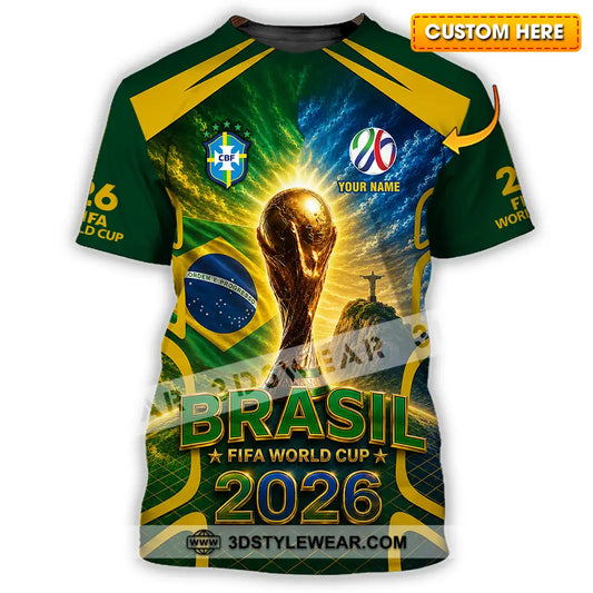 Unisex Shirt - Custom Brasil World Cup 2026 Shirt - T-shirt