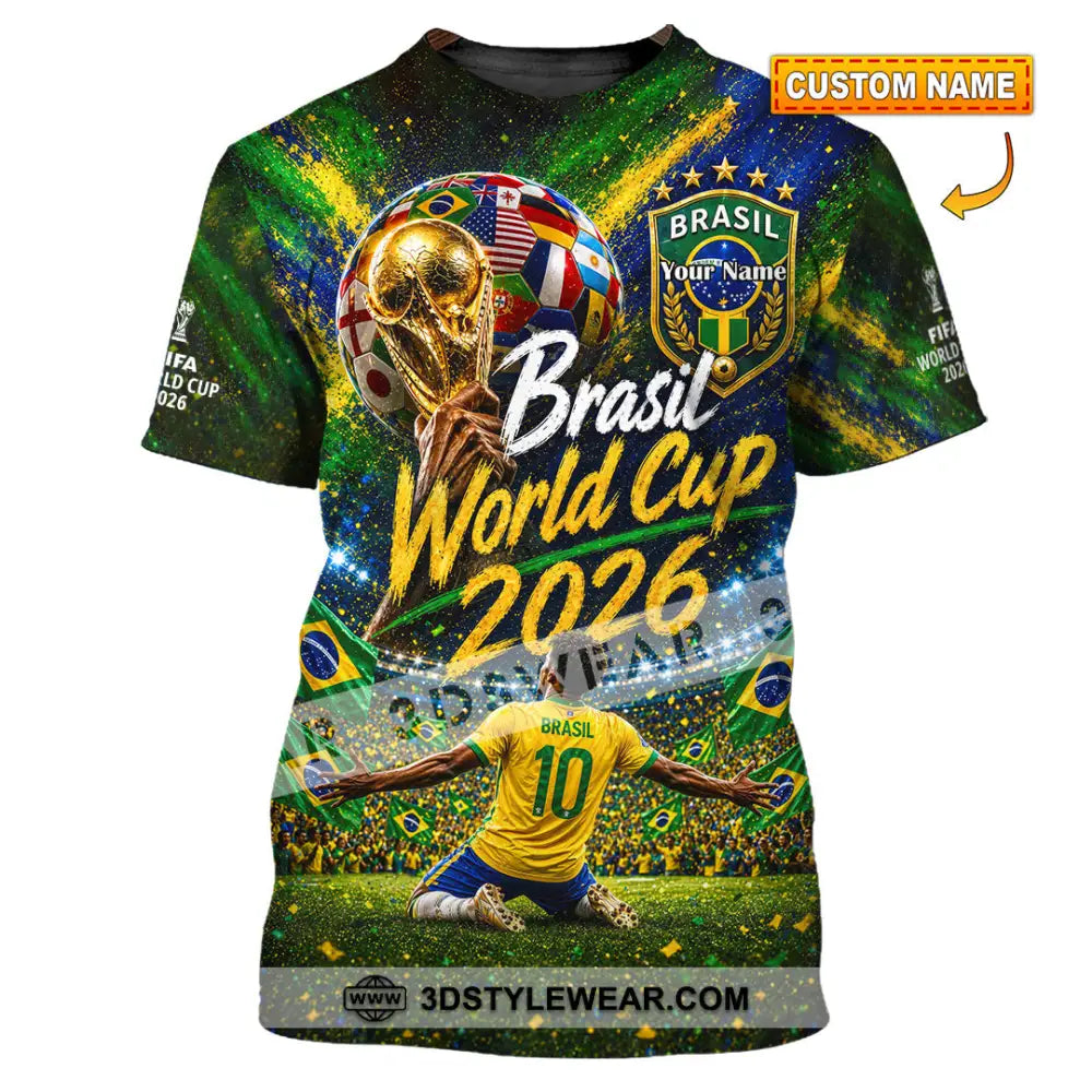 Unisex Shirt - Custom Brasil World Cup 2026 Shirt - T-shirt