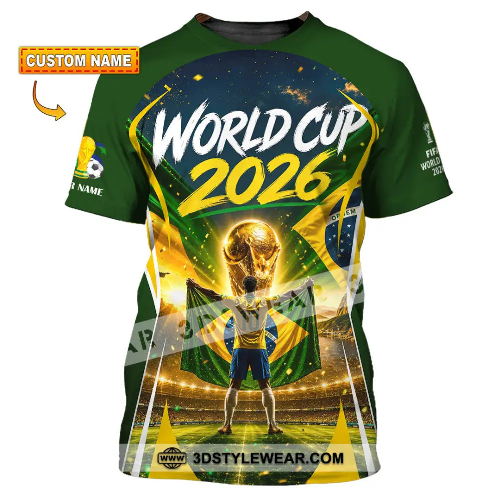 Unisex Shirt - Custom Brasil World Cup 2026 Shirt - T-shirt