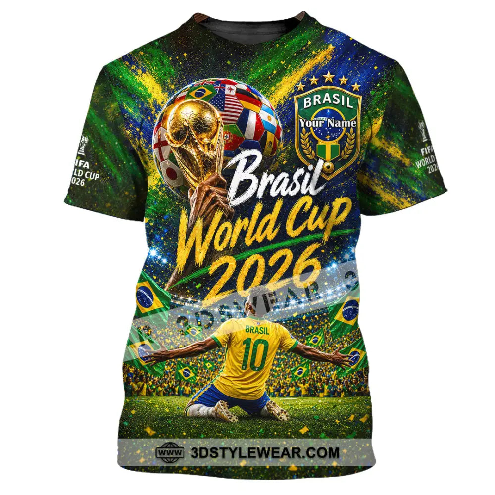 Unisex Shirt - Custom Brasil World Cup 2026 Shirt - T-Shirt / S - T-shirt