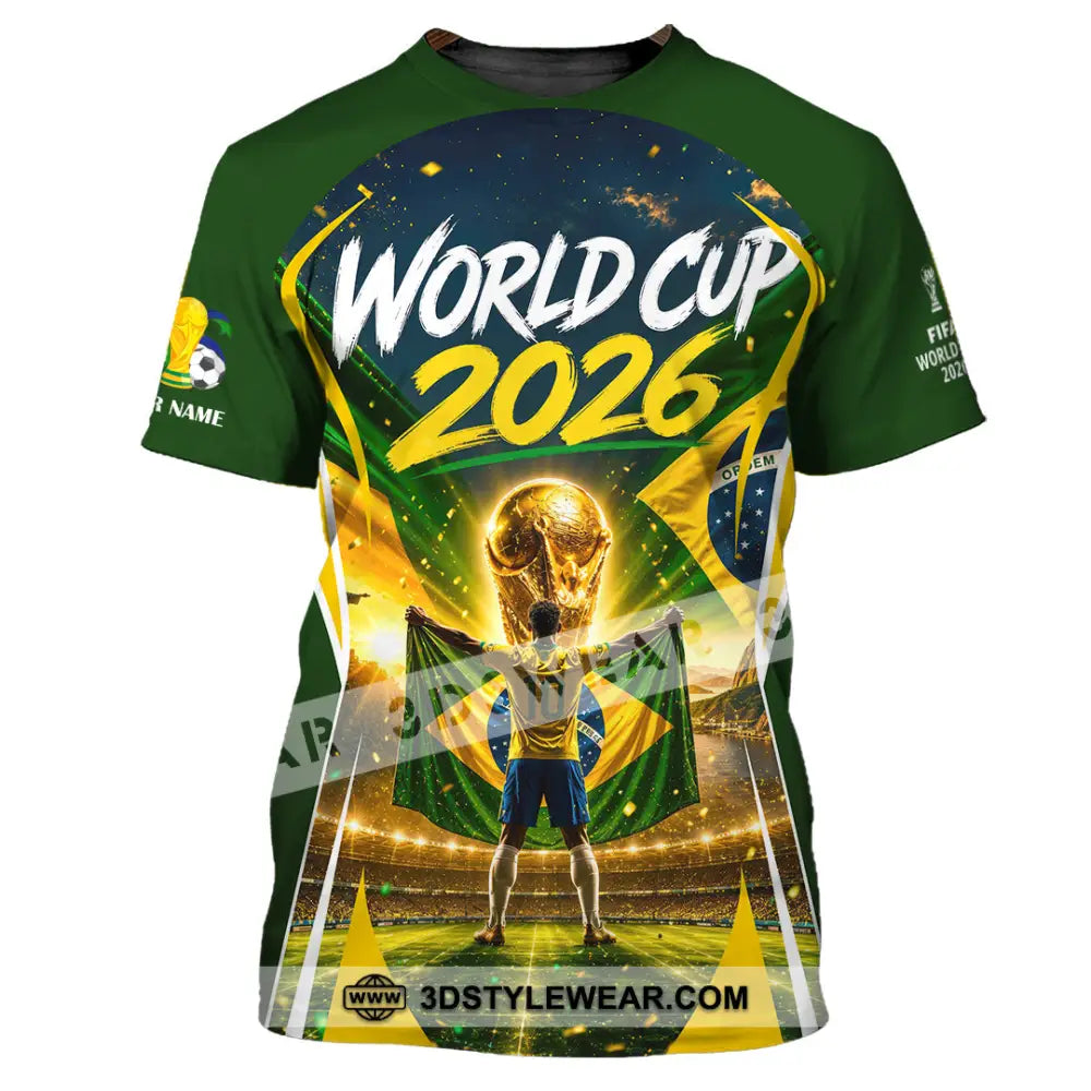 Unisex Shirt - Custom Brasil World Cup 2026 Shirt - T-Shirt / S - T-shirt