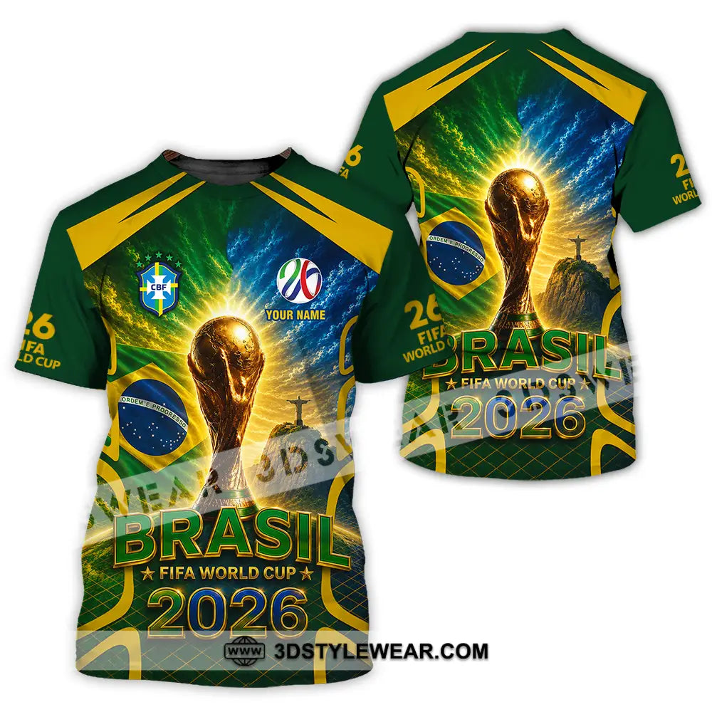 Unisex Shirt - Custom Brasil World Cup 2026 Shirt - T-Shirt / S - T-shirt