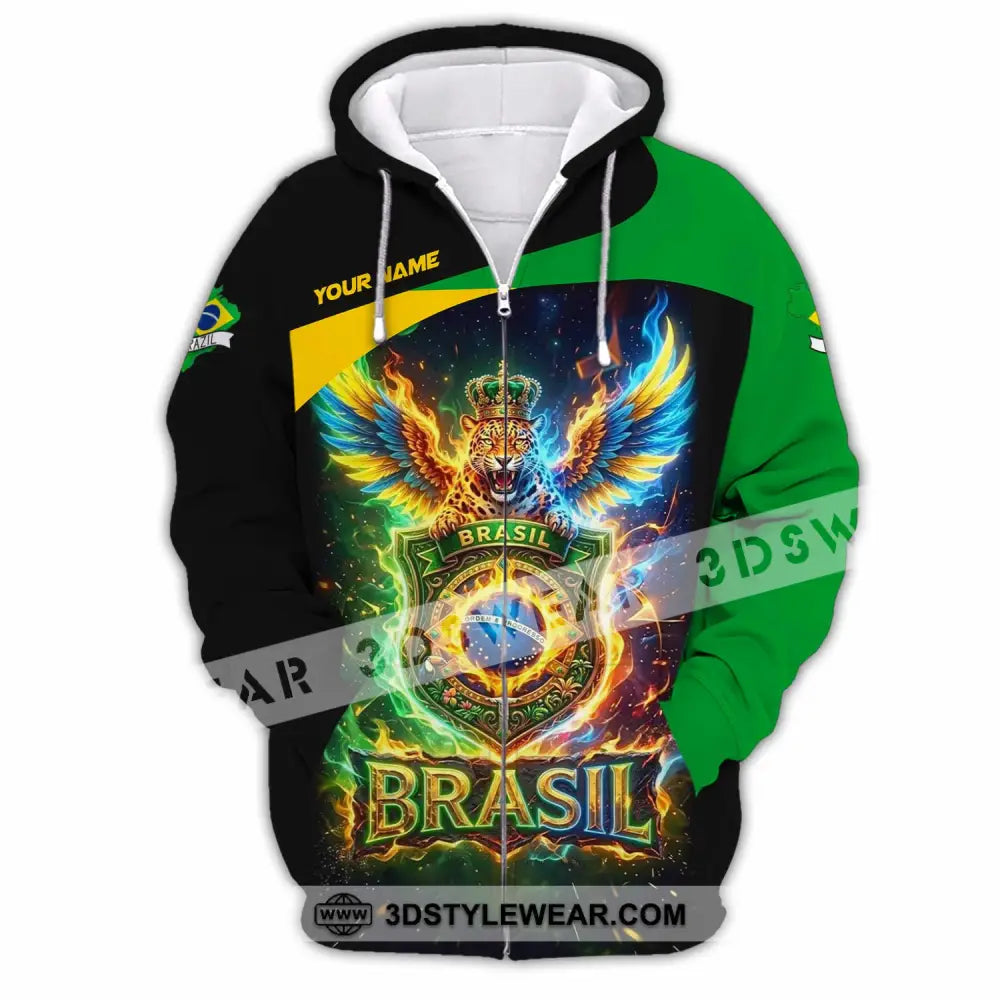 Unisex Shirt - Custom Brasil Shirt - Zipper Hoodie / S - T-shirt