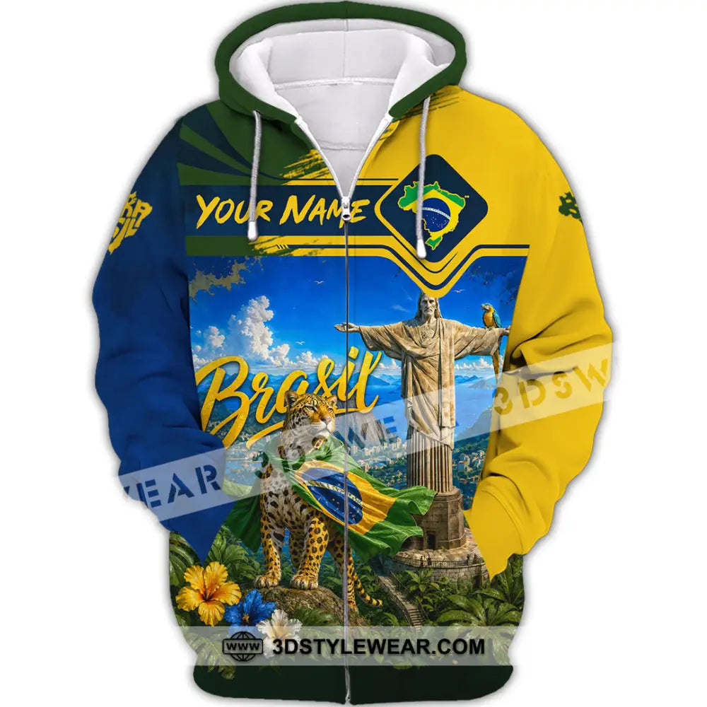 Unisex Shirt - Custom Brasil Shirt - Zipper Hoodie / S - T-shirt
