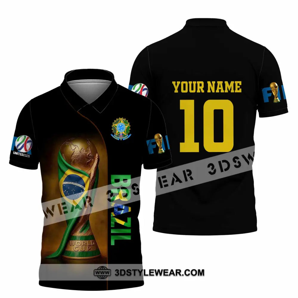 Unisex Shirt - Custom Brazil 3D Shirt Polo Shirt / S T-shirt