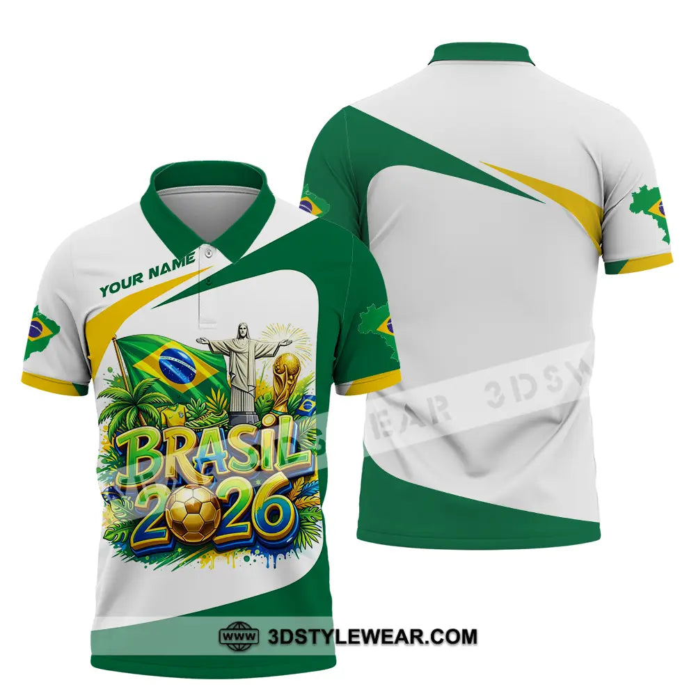 Unisex Shirt - Custom Brazil Fifa Club World Cup 2026 3D Shirt Polo Shirt / S T-shirt