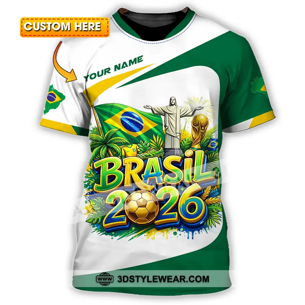 Unisex Shirt - Custom Brazil Fifa Club World Cup 2026 3D Shirt T-shirt