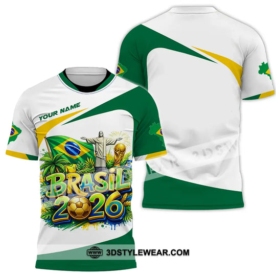 Unisex Shirt - Custom Brazil Fifa Club World Cup 2026 3D Shirt style option 2