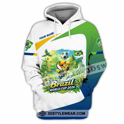Unisex Shirt - Custom Brazil Fifa World Cup 2026 3D Shirt Hoodie / S T-shirt