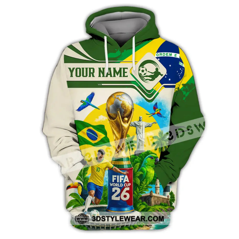 Unisex Shirt - Custom Brazil Fifa World Cup 2026 3D Shirt Hoodie / S T-shirt