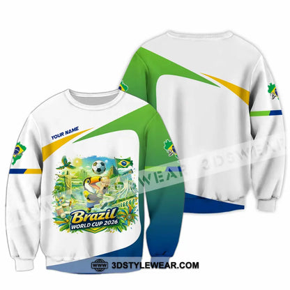 Unisex Shirt - Custom Brazil Fifa World Cup 2026 3D Shirt Long Sleeve / S T-shirt