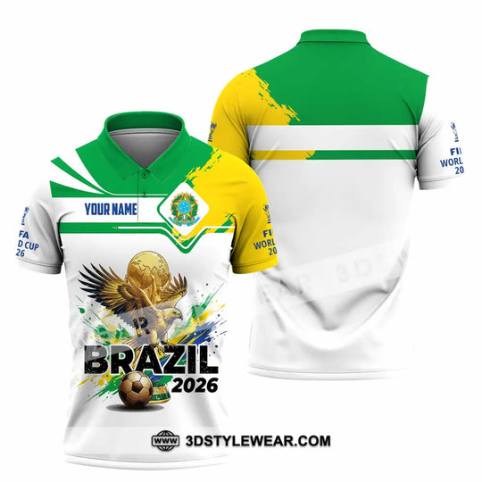 Unisex Shirt - Custom Brazil Fifa World Cup 2026 3D Shirt style option 3