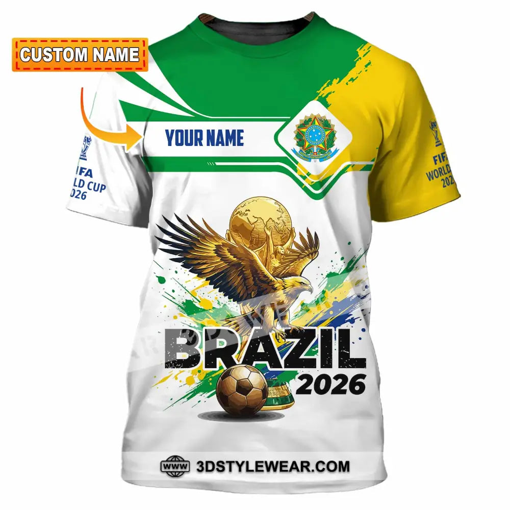 Unisex Shirt - Custom Brazil Fifa World Cup 2026 3D Shirt T-shirt