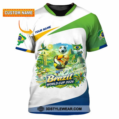 Unisex Shirt - Custom Brazil Fifa World Cup 2026 3D Shirt T-shirt