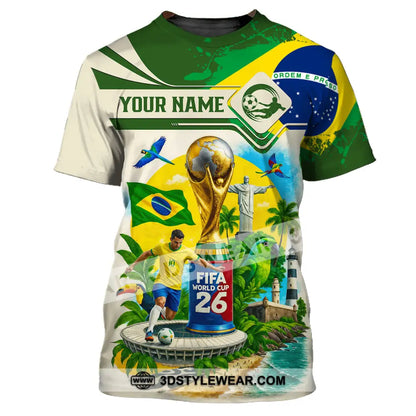Unisex Shirt - Custom Brazil Fifa World Cup 2026 3D Shirt T-Shirt / S T-shirt