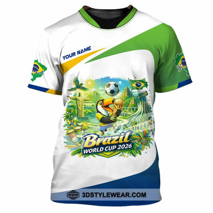 Unisex Shirt - Custom Brazil Fifa World Cup 2026 3D Shirt T-Shirt / S T-shirt