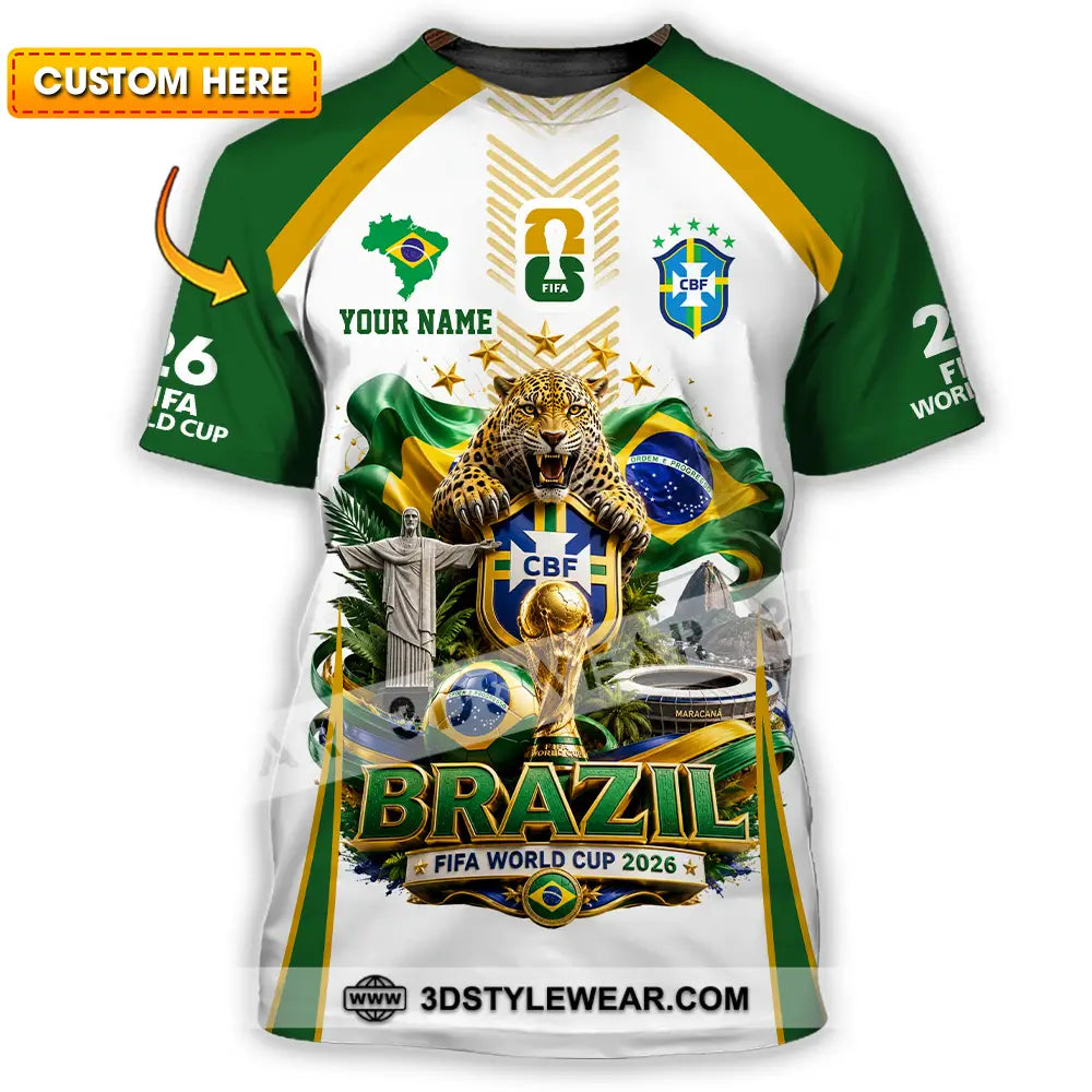 Unisex Shirt - Custom Brazil World Cup 2026 Shirt - T-shirt