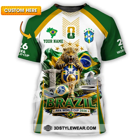 Unisex Shirt - Custom Brazil World Cup 2026 Shirt style option 1
